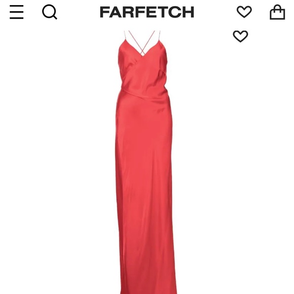 Michelle Mason Cross Strap Silk Wrap Gown (100% Silk) - Picture 6 of 6